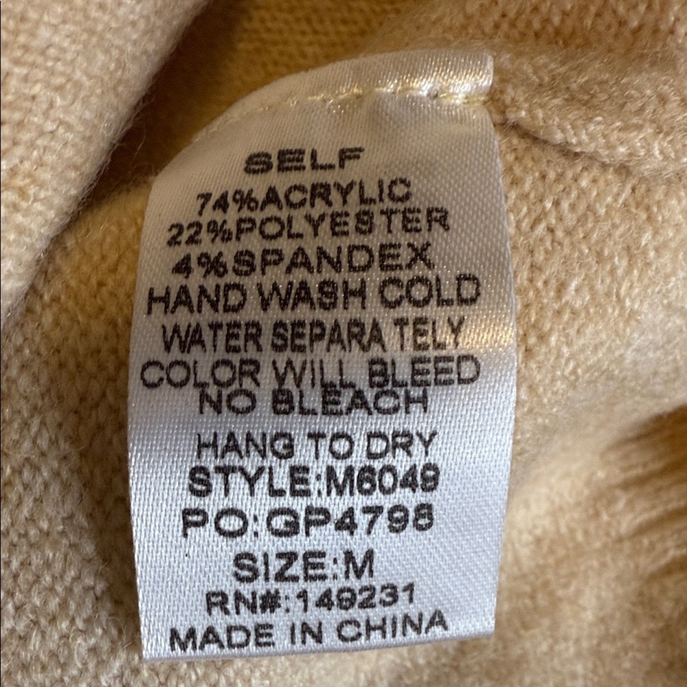 Cara Loren Cozy Tan Sweater Hoodie and Jogger Set ( small hole by tag on pants) - Picture 11 of 12